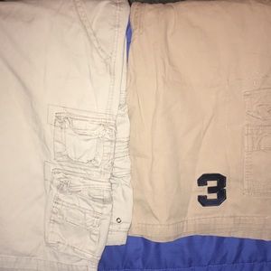 Mens Khaki cargo shorts